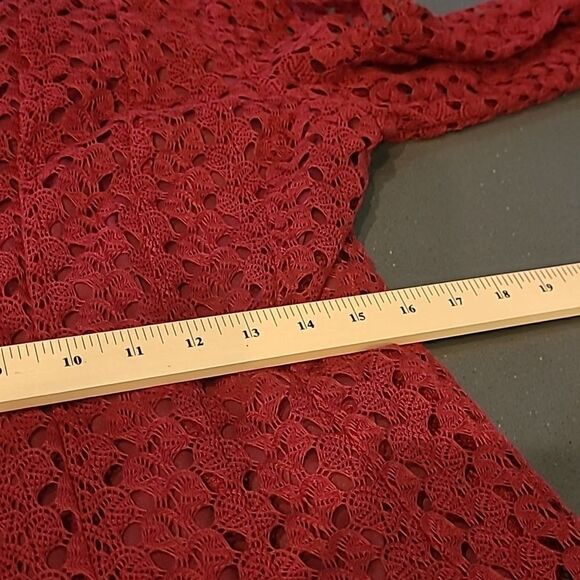 Rabbit Rabbit Rabbit Designs sz 10 burgundy red poly lace dress NWT - Picture 11 of 11